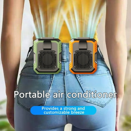 

Soumake Strong Airflow Cooling Fan With 3 Speed Settings Rechargeable Portable Wearable Personal Clip-On Belt Fan With Light