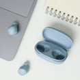 thumbnail image 3 of onn. Wireless In-Ear Bluetooth Earphones with Charging Case, Blue Silver, 3 of 7