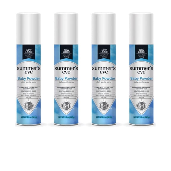 Desodorante femenino en aerosol Summer's Eve Baby Powder 60 ml (paquete de 4)
