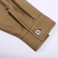 thumbnail image 7 of Men's Color Block Shirts Long Sleeve Button Down Shirt Loose Fit Spring Fall Casual Comfy Tops Gold L, 7 of 7
