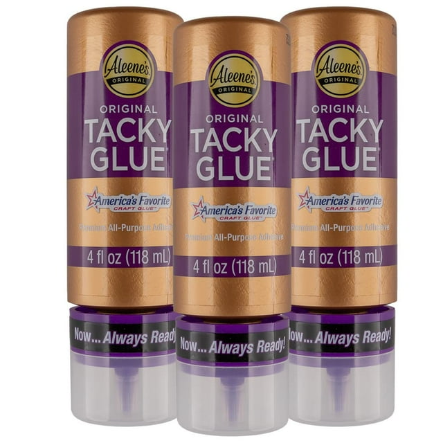 Tacky Glue Craft County, se seca multiusos, transparente, 120 ml, paquete de 3
