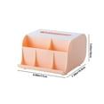 thumbnail image 3 of Multifunctional Rectangular Tissue Holder Cover Case Facial Tissue Paper Box Napkins Dispenser Container Stylish Remote Control Desk Storage for Living Room Bedroom Dressers Home Office, 3 of 6