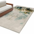 thumbnail image 6 of Vintage Oil Light Area Rug 3x5 Washable Rug Non Slip Spring Flowers Leaves Candles Retro Large Area Rug Indoor Floor Carpet for Entryway Bedroom Kitchen Living Room Home Office Dining Room Nursery, 6 of 8