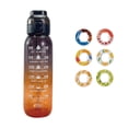 thumbnail image 1 of Botella de 1000 ml, juego de botella de agua actualizada con pajita para beber de 6 cápsulas, botella de agua para exteriores, 1 of 8