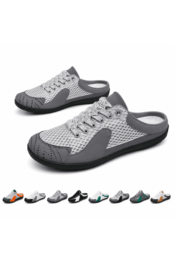 Men's Slip-On Mule Sneakers Backless Anti-Slip Walking Shoes - Lightweight Breathable Casual Sport Shoes for Driving Travel