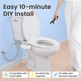 thumbnail image 6 of LUXE Bidet NEO 185 PLUS - Only Patented Bidet Attachment for Toilet Seat, Innovative Hinges to Clean, Slide-in Easy Install, Advanced 360° Self-Clean, Dual Nozzles, Feminine & Rear Wash (Rose Gold), 6 of 9