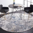thumbnail image 2 of SAFAVIEH Toscana Ladonna Abstract Polyester Area Rug, Ivory/Dark Grey, 6'7" x 6'7" Round, 2 of 7