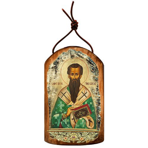 St Ornament Wall Hanging Plaque by G Basil the Great Orthodox Icon DeBrekht #87053
