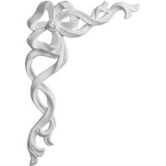 8.25 In. W X 13 In. H X .87 In. P Architectural accent - Versailles Medium Ribbon With Bow Onlay, Left