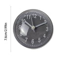 thumbnail image 3 of 3 Inch Indoor Outdoor Clock Waterproof, Silent Battery Powered Quartz Metal Wall Clock for Patio Pool Bathroom Home (Gray), 3 of 5