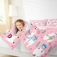 thumbnail image 4 of Manfei Cute Alpaca Boy Girl 2pcs Bedding Comforter Set,Cartoon Animal Twin Comforter Sets,Pink Flower Breathable Bedding Set,Microfiber Bedroom Decor,Reversible, 4 of 8