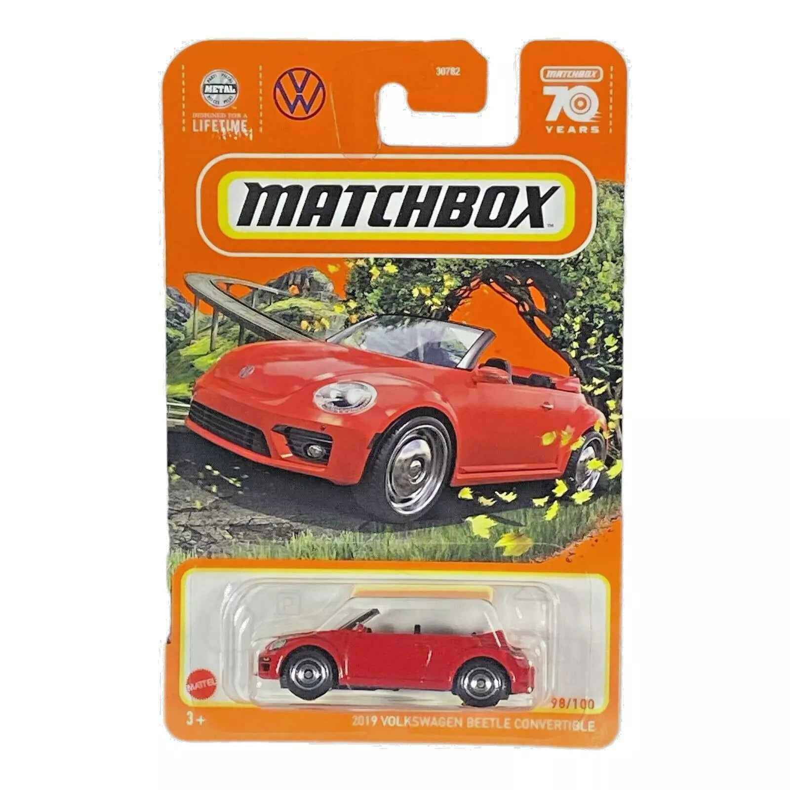 Matchbox Figurine (2001) Rosso 1962 Volkswagen Beetle Auto Giocattolo