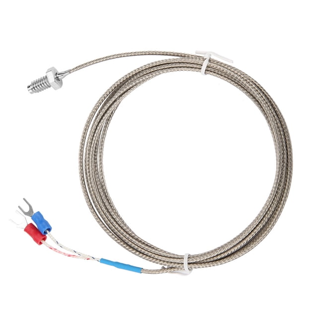 Sensor de temperatura de sonda de tornillo, longitud de 2 m Sonda de termopar BSW M6 Cable de termopar BSW Características mejoradas