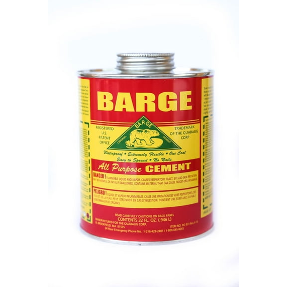 Barge All-Purpose Cement Rubber Leather Shoe Waterproof Glue 1 Quart
