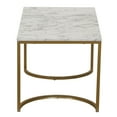 thumbnail image 5 of Household Essentials Half Moon Rectangular Coffee Table White Marble and Gold Metal, 5 of 6