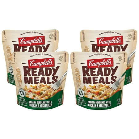 (4 Pack) Campbell's Ready Meals Creamy Dumplings with Chicken & Vegetables, 9 (Best Price Meal Delivery)