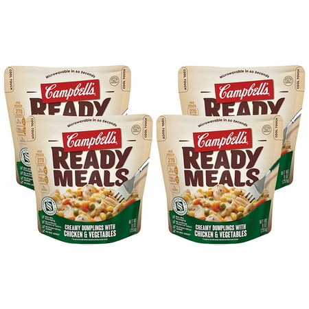 (4 Pack) Campbell's Ready Meals Creamy Dumplings with Chicken & Vegetables, 9 (Best Potatoes For Dumplings)