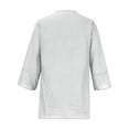 thumbnail image 3 of DDAPJ pyju Women Long Sleeve Cotton Linen Blouses,Lace V Neck Casual Blouse Vintage Solid Longshirt Irregular Tunic Shirt Loose Draped Tops Lightweight Gauze Shirts, 3 of 6