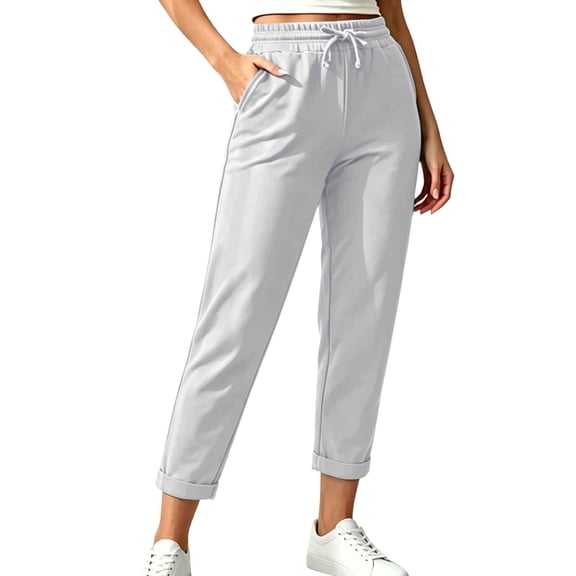 Pants for Women, Women's Pants with 4 Pockets 7/8 Stretch High Waisted Sweatpants Travel Athletic Work Golf Pants for Women