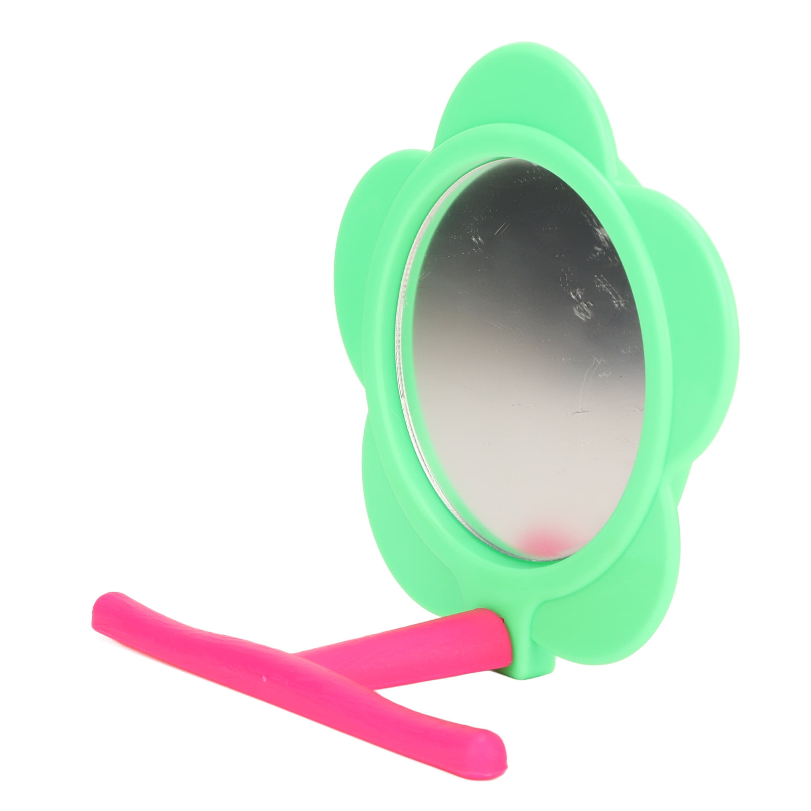 Yajisi Flower Shape Bird Mirror Perch & Stand Toy, Decorative Plastic Parrot Play Accessory for Budgie, Lovebird, Cockatiel (4.72 inches / 12 cm)