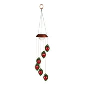 Evergreen White Light Solar Mobile, Ladybugs- 7x29x7 in