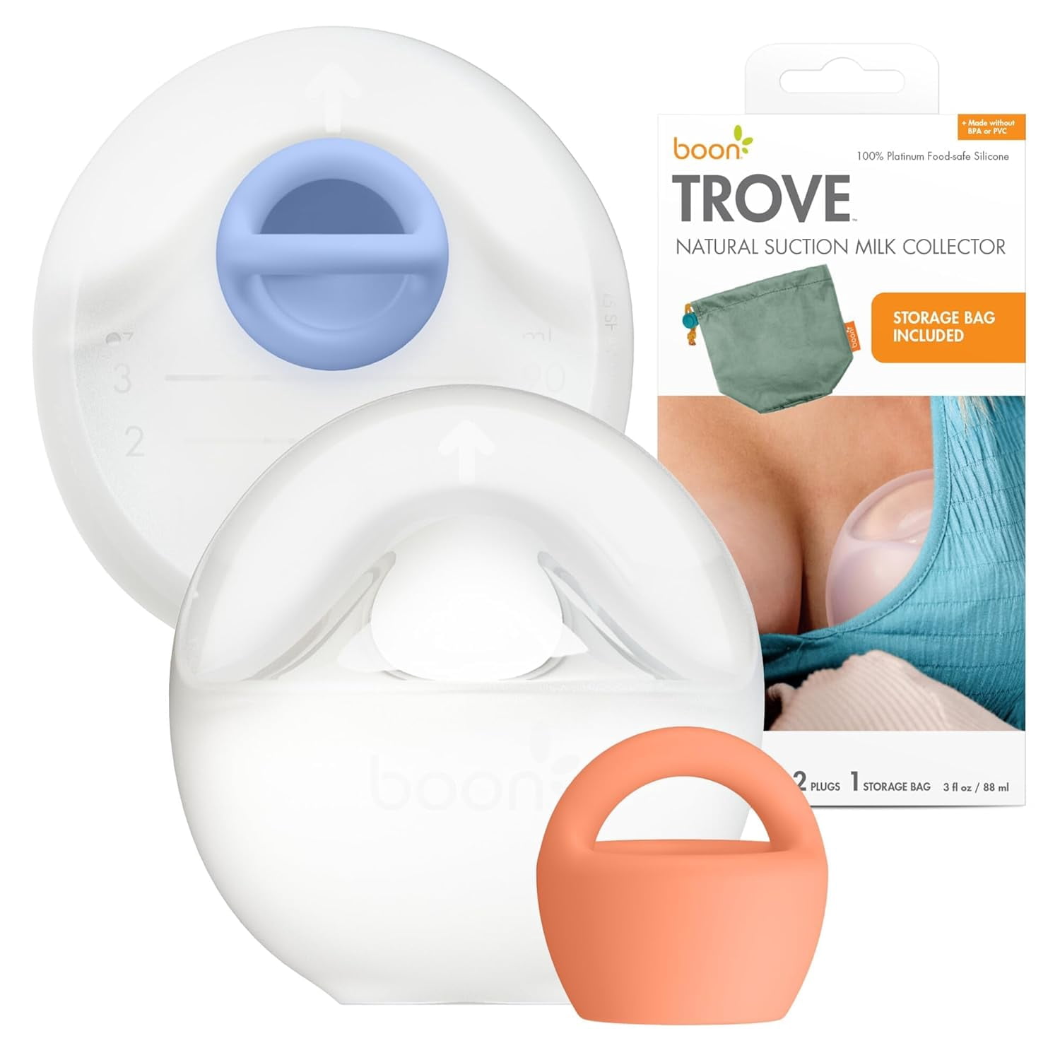 Haakaa, Manual Breast Pump 100ml, Leakproof Silicone Lid, 75ml Haakaa, Manual Breast Pump 100ml, Leakproof Silicone Lid, 75ml