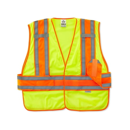 - GloWear 8240HL Two Tone Expandable Reflective Safety Vest, Lime, XL/2XL, Class 2 Two-Tone Expandable Vest: Mesh fabric, hook & loop closure &.., By Ergodyne