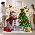 thumbnail image 3 of SPXUBZ Christmas Baking Pattern Flannel Blanket Soft Plush Throw Blanket Holiday Decor Cozy Warm Blanket for Sofa Bed Home 50"x40", 3 of 5