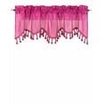 thumbnail image 2 of 1-Piece Solid Faux Silk Swag Waterfall Ascot Window Curtain Valance w/Tassels Trim Rod Pocket 55" x 18" Wave, 2 of 5