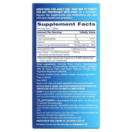 Osteo Bi-Flex One Per Day, Glucosamine HCI and Vitamin D3, Joint Health Supplement, 30 Tablets