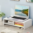 thumbnail image 4 of Monitor Stand Riser for Desk, 16.5 inch Computer Stand Desk Shelf, White 2-Tier, 4 of 7