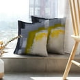 thumbnail image 6 of LALILO Throw Pillow Covers Grey And Yellow Art Art Gallery Yellow Grey Cushion Cover 18" x 18", 2 Pack, 6 of 6