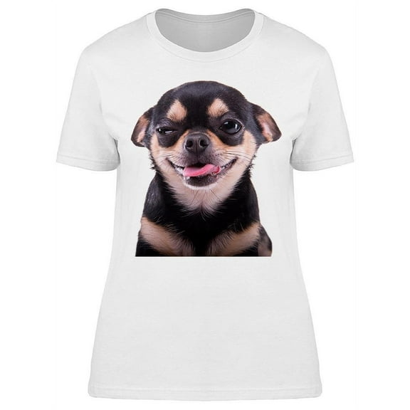 Silly Face Chihuahua T-Shirt Women -Image by Shutterstock, Female Medium