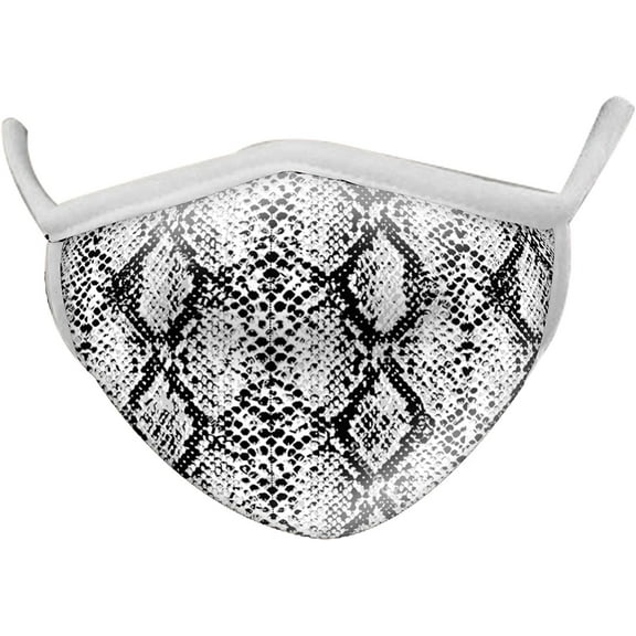 Wild Republic Wild Smiles Childs Face Mask, Reusable Face Mask, Washable Face Mask, Half Face Mask, Snake Print Design, Fashion Face Mask