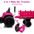 thumbnail image 4 of Hikiddo 24 Volt Ride on Toys, Kids Electric Ride On Tractor with Trailer & Remote - Pink, 4 of 10