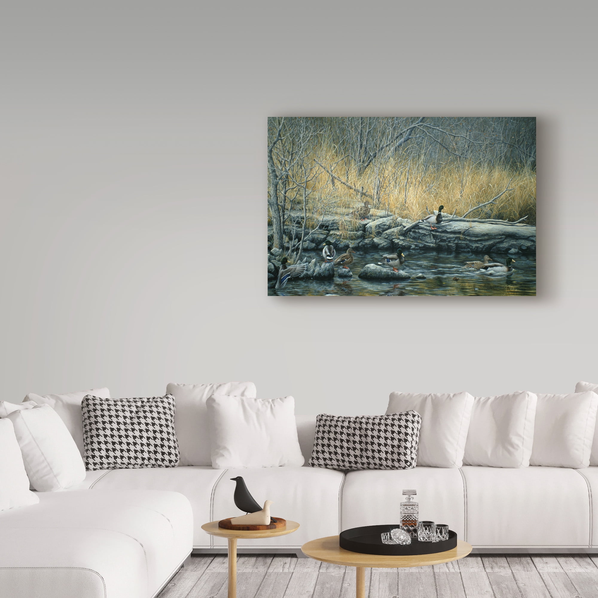 Trademark Fine Art 'Early Morning Mallards' Canvas Art by Jeff Tift