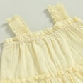 thumbnail image 3 of PENGXIANG Bébé Fille Robe de Lin d'Été Sans Manches Volants Bébé Princesse Mignonne Robes Robe de Soleil, 3 of 6