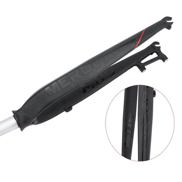 kurtrusly Fourche Rigide de Vélo VTT 26/27.5/29 Pouces 1-1/8 Pouces Sans Filetage Fourche Droite Frein à Disque