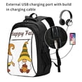 thumbnail image 2 of Disketp Happy Fall Travel Laptop Backpack, Laptops Backpack with USB Charging Port, Water Resistant Computer Bag Gift for Men & Women, 2 of 7