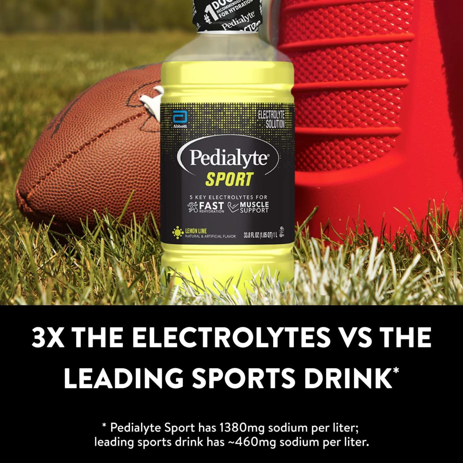 (2 pack) Pedialyte Sport Electrolyte Drink, Lemon Lime, 1 Liter