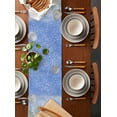 thumbnail image 5 of Table Runner Dresser Scarves Christmas Pine Tree Forest Reindeer Cotton Linen Burlap Table Cover Watercolor Winter Snowy Scene Table Runners for Family Kitchen Dining Holiday Party Banquet Decor, 5 of 5