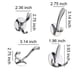 thumbnail image 4 of Ganchos para puertas Inteprter acero inoxidable Minimalista Gran capacidad de carga, 4 of 6