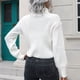 thumbnail image 4 of Suéter Corto de Cuello Alto Nikou para Mujer de Punto Color Puro, 4 of 6