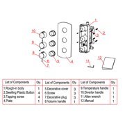 ALFI brand AB4001-PC Polished Chrome Concealed 3-Way Thermostatic Valve Shower Mixer Round Knobs