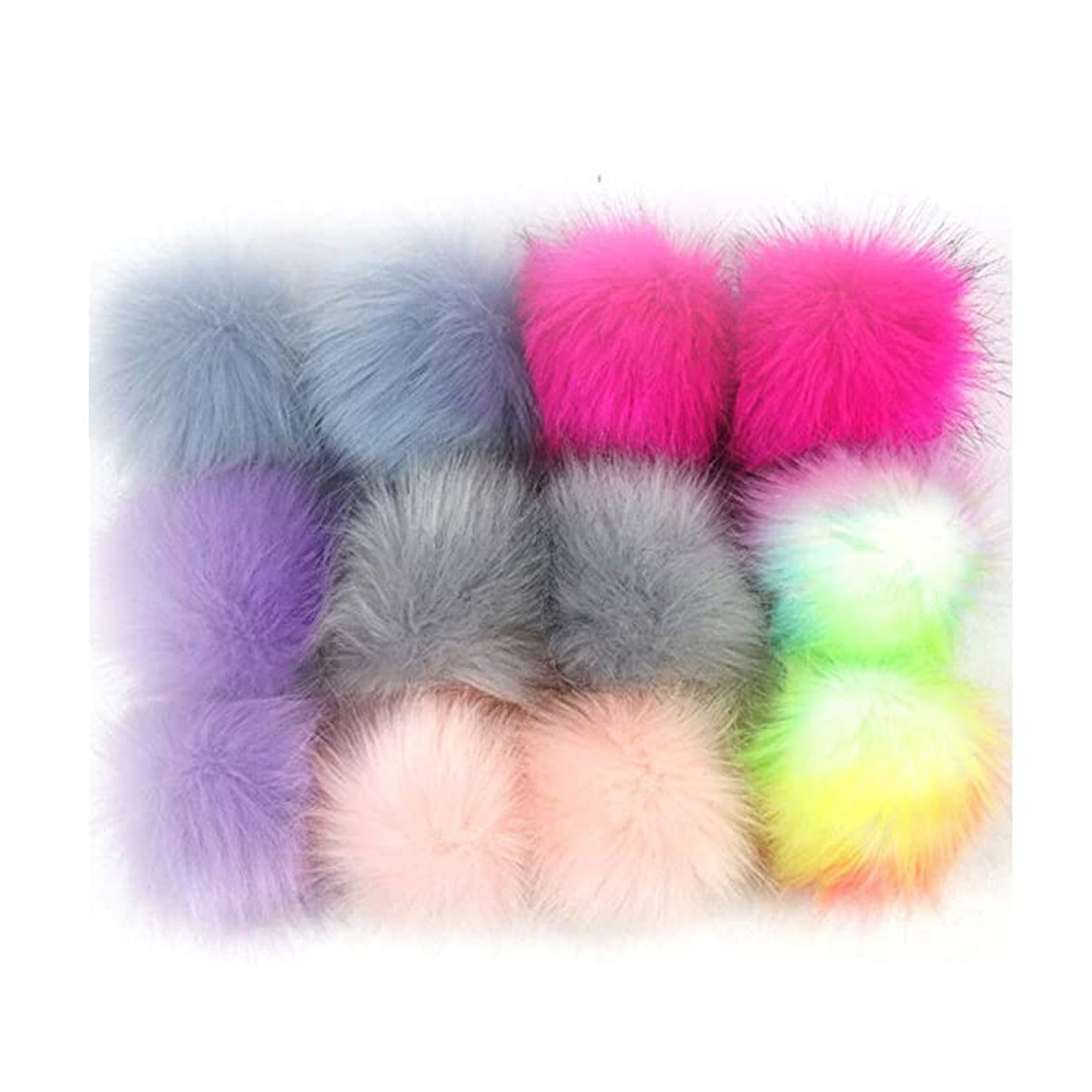 Fluffy Faux Fox Fur Pompom Ball with Press Button for Knitted Garment Hat DIY Handmade Accessories 5 Inches Pack of 12 Khaki Fluffy Faux Fox Fur Pompom Ball with Press Button for Knitted Garment Hat DIY Handmade Accessories 5 Inches Pack of 12 Khaki