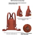 thumbnail image 4 of Guardurnaity Mochila multibolsillos para mujer, bolso para mujer, mochila de color sólido Stay – Mochila informal para mujer, ideal para Mochilas azul, 4 of 5