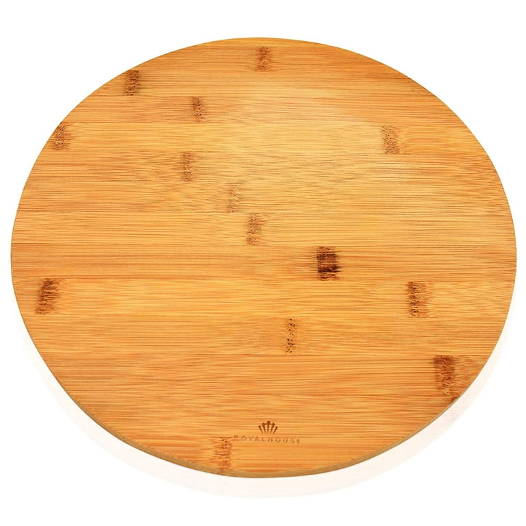 RoyalHouse Natural Bamboo Round Cutting Board for Kitchen, Chopping Boards  for Meat & Vegetables, Cheese and Charcuterie Board, Serving Tray, 11.8