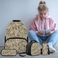 thumbnail image 2 of Yspwyqan Backpack Set for Girls, Deer Grey Bow 4 Piece School Backpack Set with Lunch Box Pencil Case, 17 Inch Trendy Bookbag for Middle High School Travel, 2 of 7