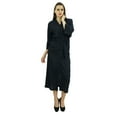 thumbnail image 4 of Bimba Women Long Solid Belt Robe Soft Modal Cotton Wrap Round Plain Bath Robe, 4 of 5