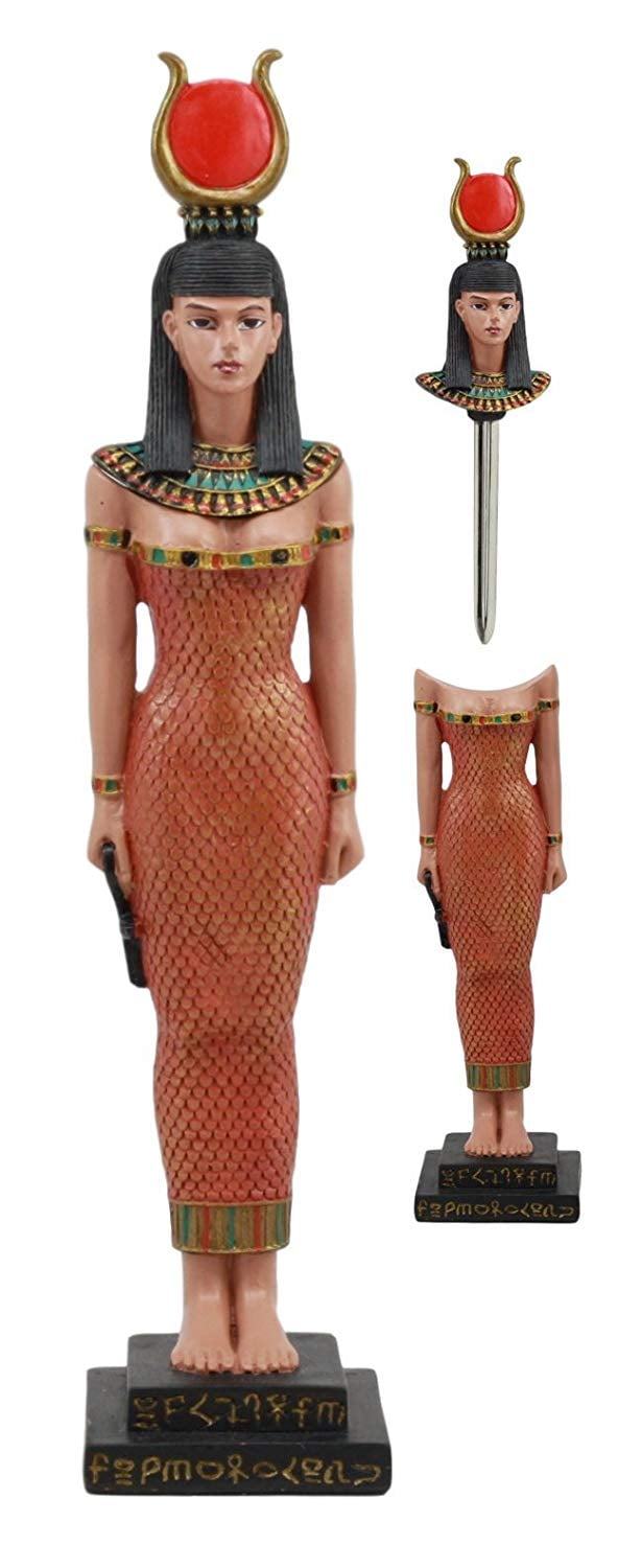 Ebros Egyptian Goddess Hathor Statue Deity Of Motherhood Joy Love 11"H 